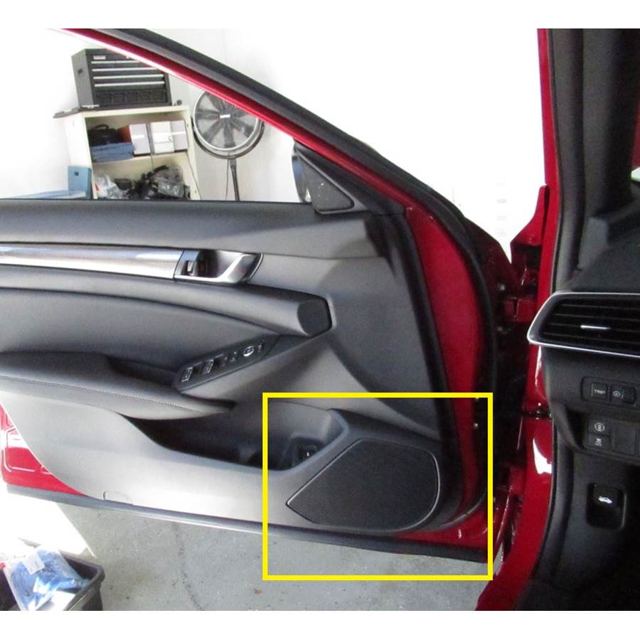 2019 Honda Accord EX Front door woofer location