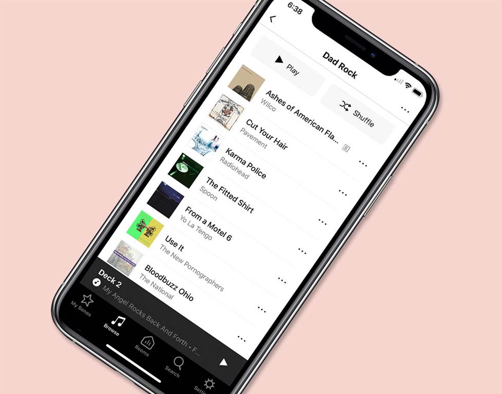 Sonos playlist on iPhone