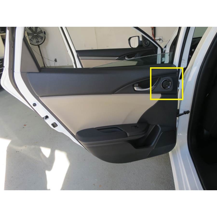 2021 Honda Civic Rear door tweeter location