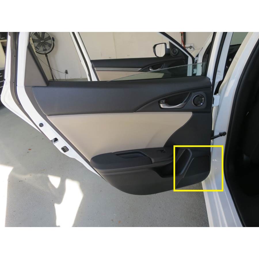 2021 Honda Civic Rear door woofer location