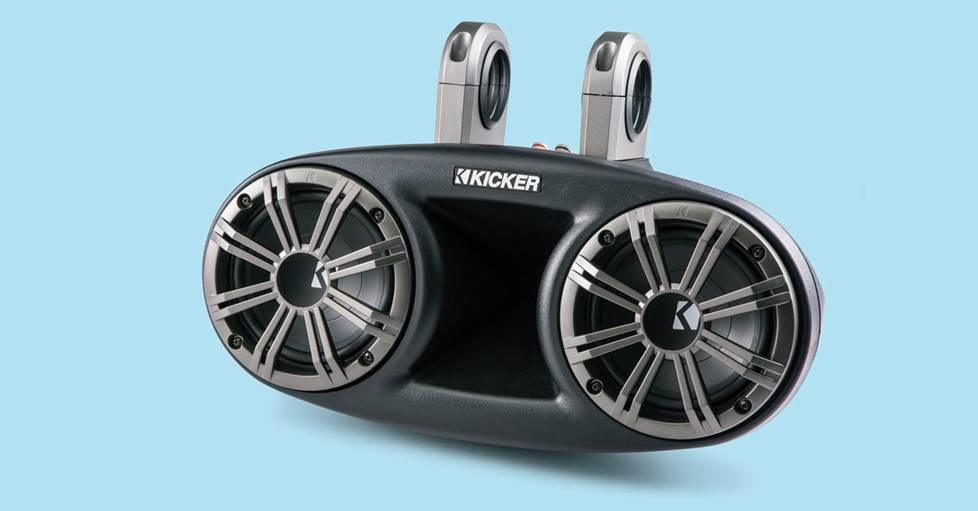 Kicker KMT674 Marine tower long-throw speakers