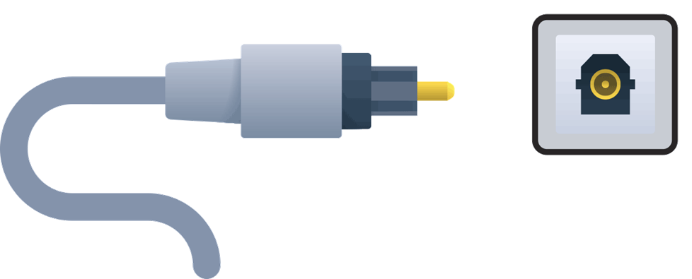 An optical digital cable and jack
