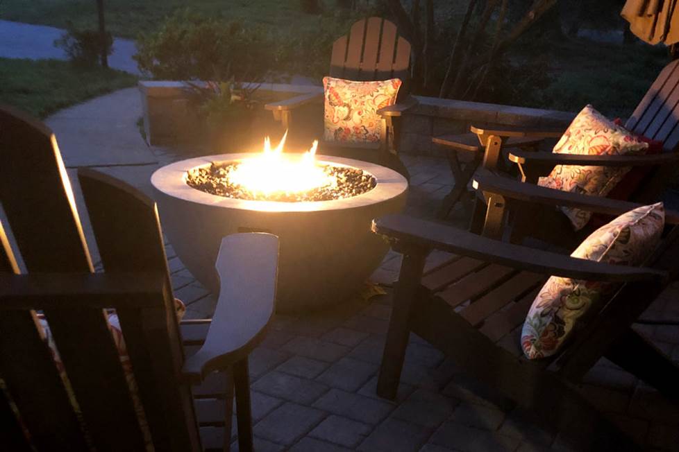 Fire pit at night
