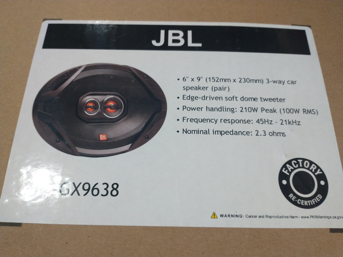 utålmodig ketcher Imponerende Customer Reviews: JBL GX9638AM GX Series 6"x9" 3-way car speakers at  Crutchfield