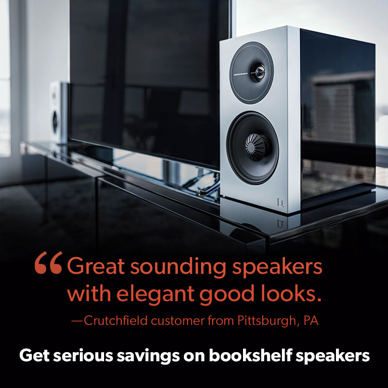 Get serious savings on bookshelf speakers.