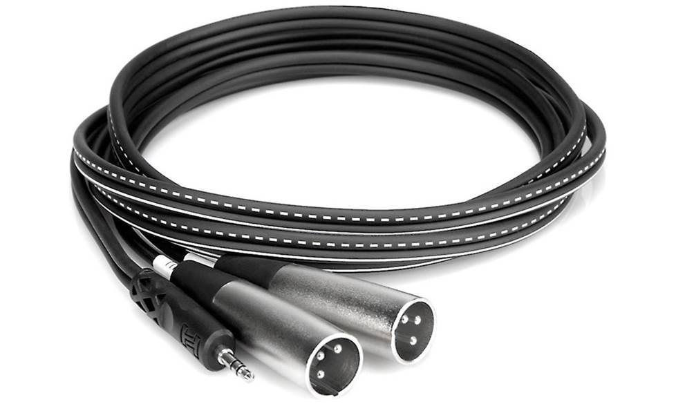 3.5 mm TRS plug to two XLR plugs