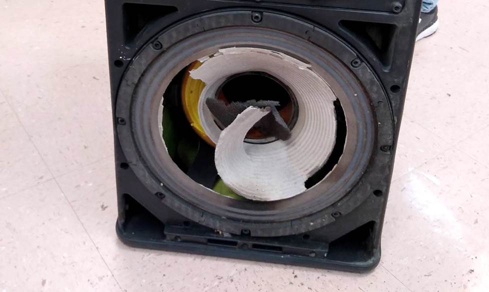 Broken speaker.