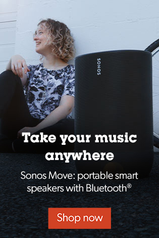 Take your music anywhere. Sonos Move: portable smart speaker with Bluetooth.