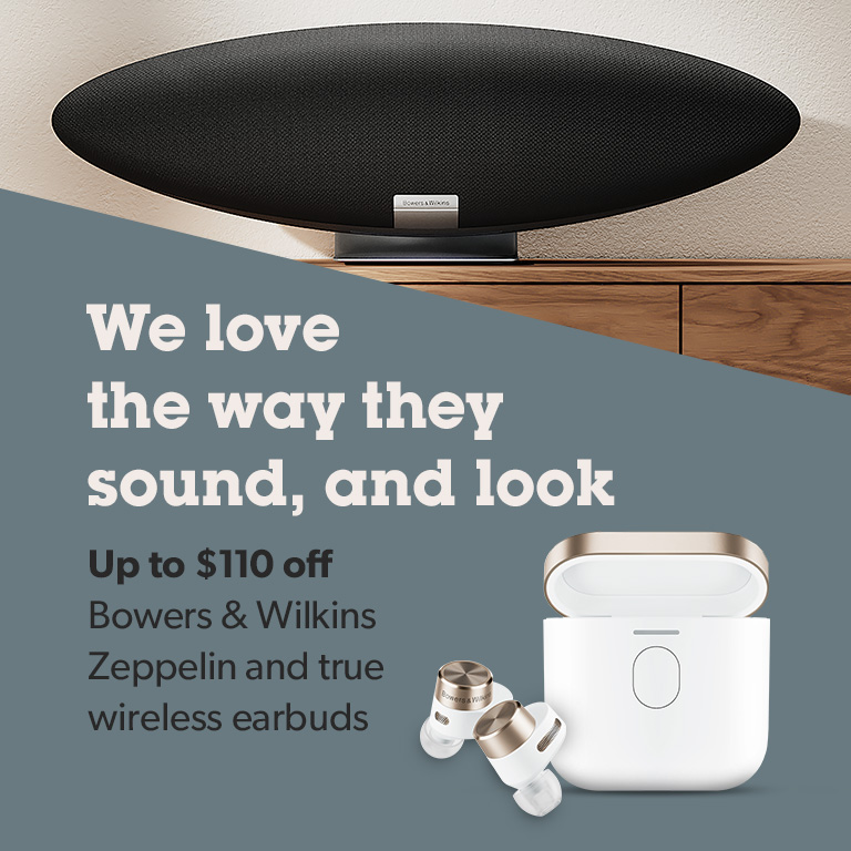 We love the way they sound, and the way they look. Up to $110 off Bowers & Wilkins Zeppelin and true wireless earbuds.