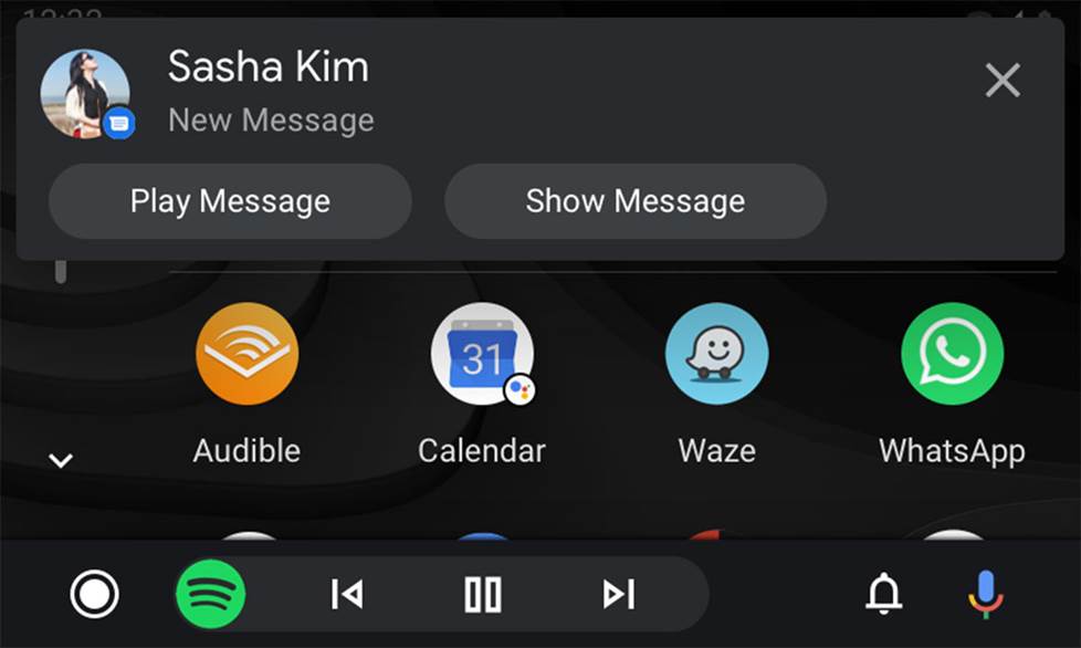 Android Auto messaging