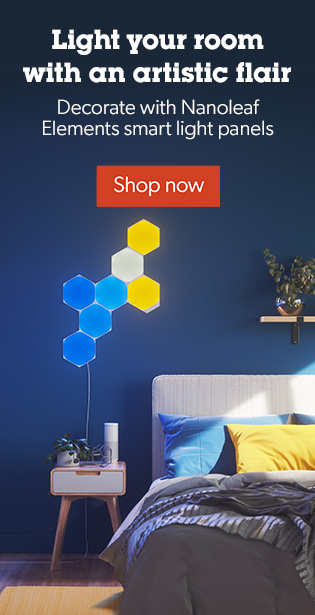 Light your room with an artistic flair. Decorate with Nanoleaf Elements smart light panels.