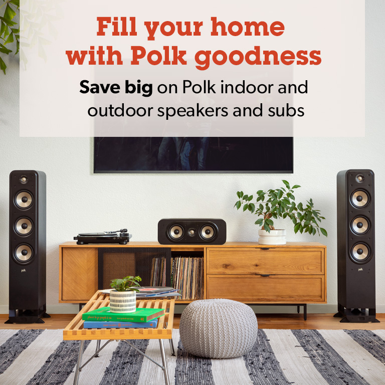 Save big on Polk indoor and outdoor speakers and subs