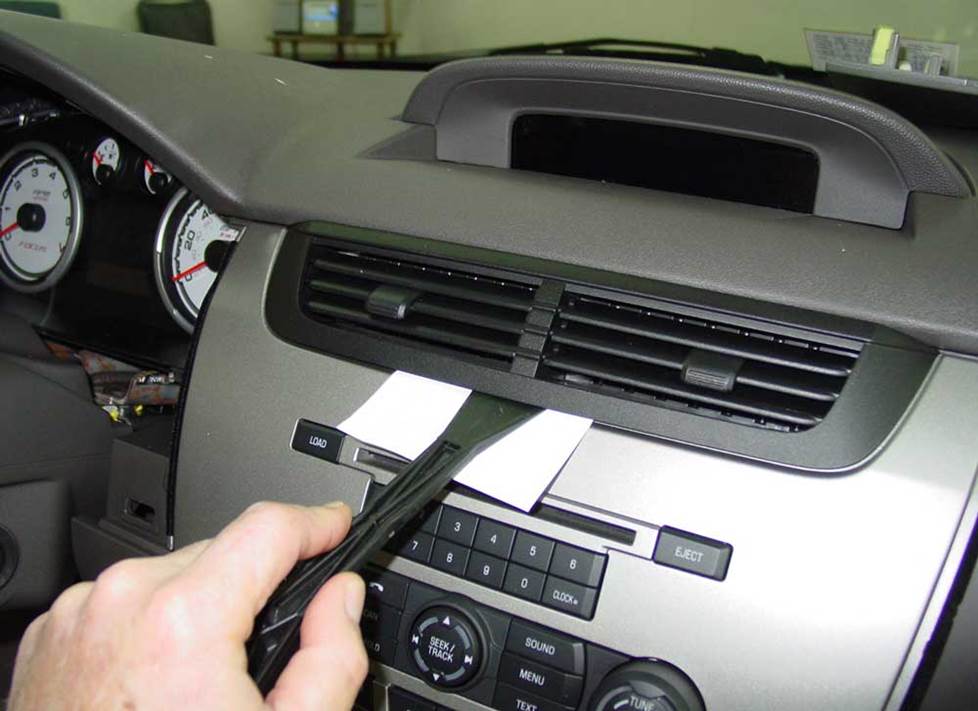 ford focus factory radio removal