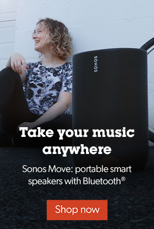 Take your music anywhere. Sonos Move: portable smart speaker with Bluetooth.