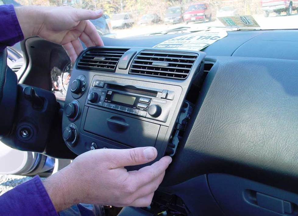 honda civic factory stereo removal