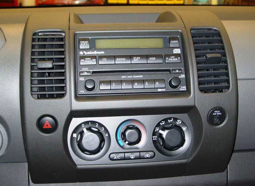 Nissan Xterra Rockford Fosgate stereo in 2005-08 models