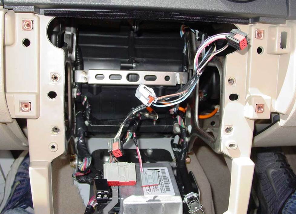 Ford Mustang radio cavity