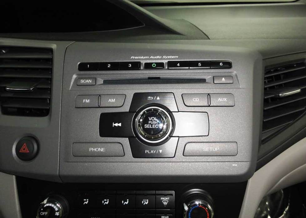 2012 honda civic radio