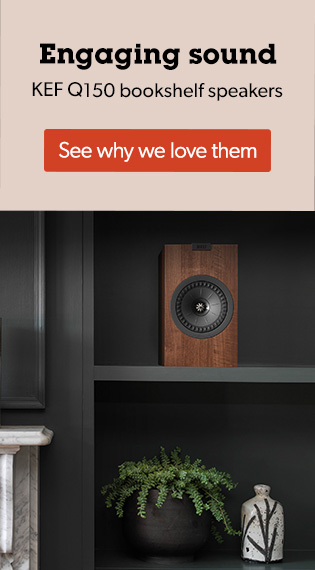 Engaging sound. KEF Q150 bookshelf speakers. See why we love them.