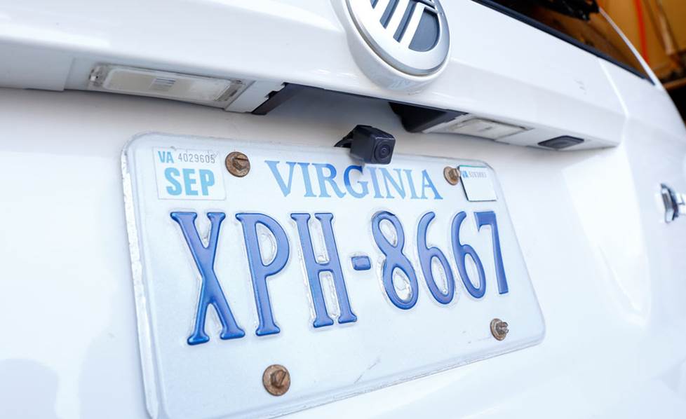 backup camera installed on car