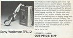 Excerpt from 1981 catalog on the Sony Walkman