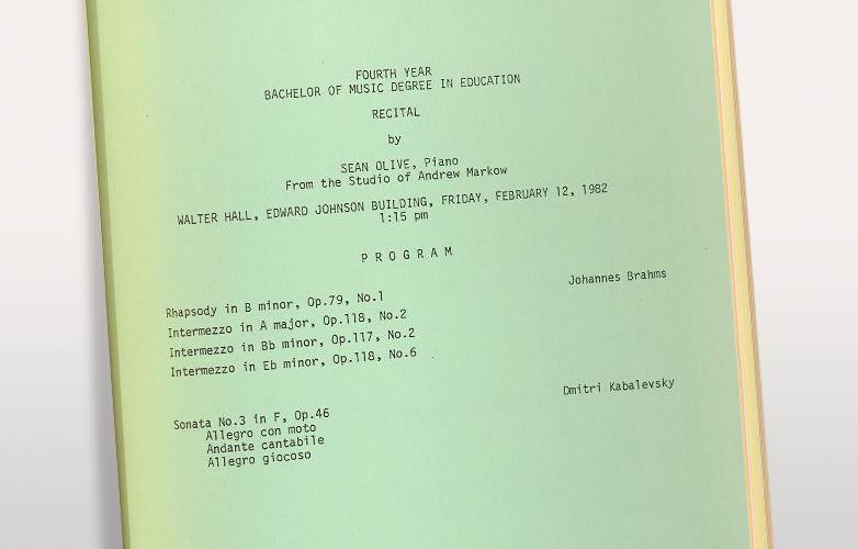 Piano recital program