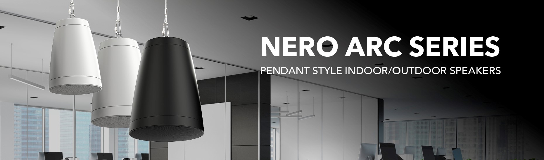 OSD Nero Arc Series pendant style indoor/outdoor speakers.