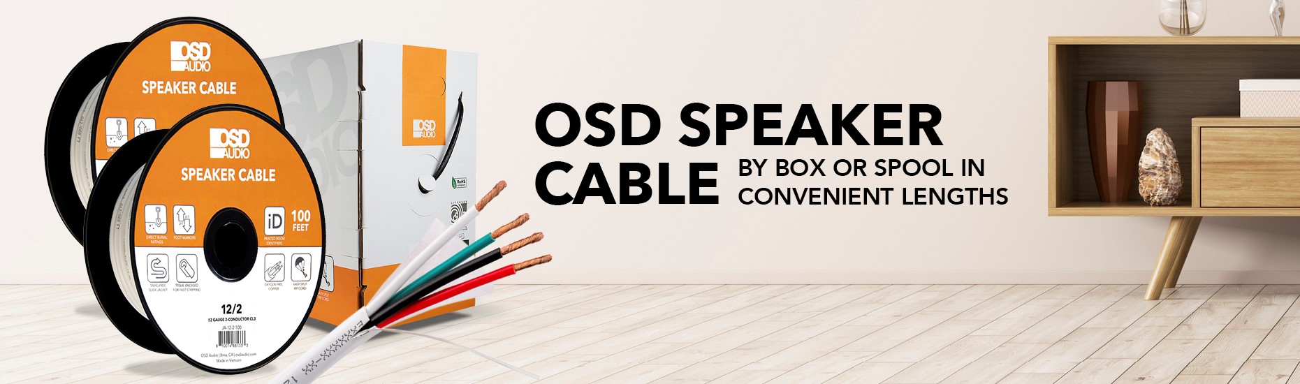 OSD speaker cable. By box or spool in convenient lenghths.