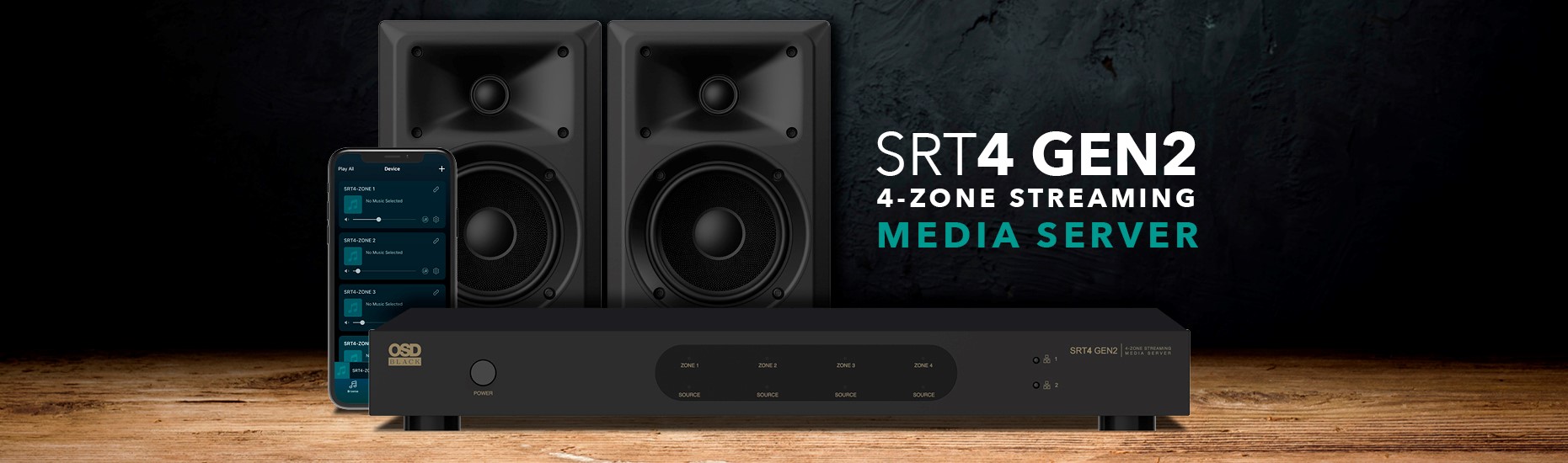 STRT4 GEN2 4-zone streaming media server