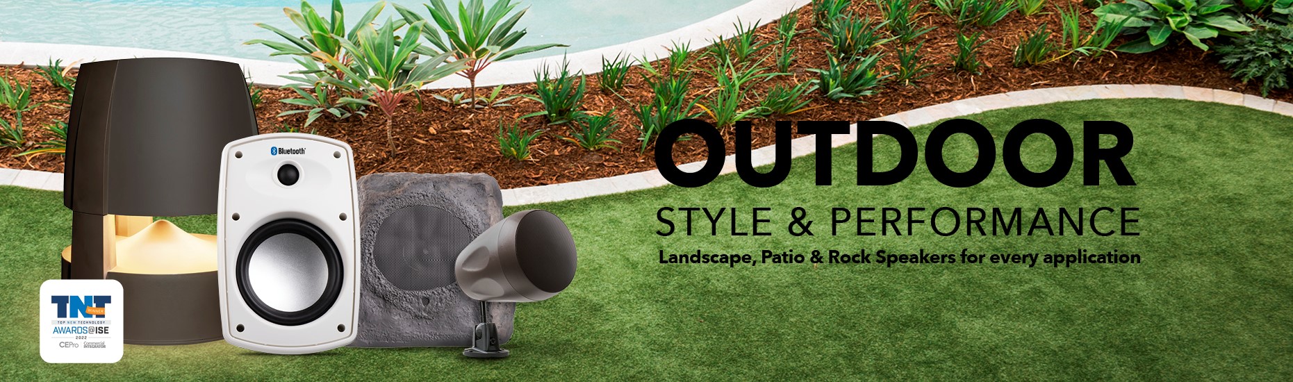 OSD outdoor style & performance. Landscape, patio, and rock speakers for every application.