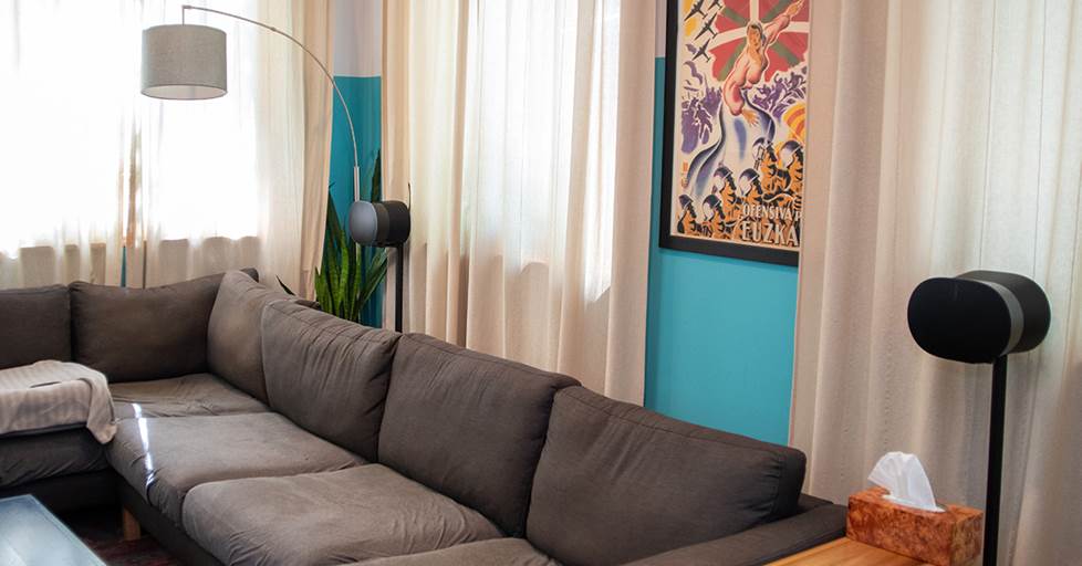 Sonos Era 300s on stands