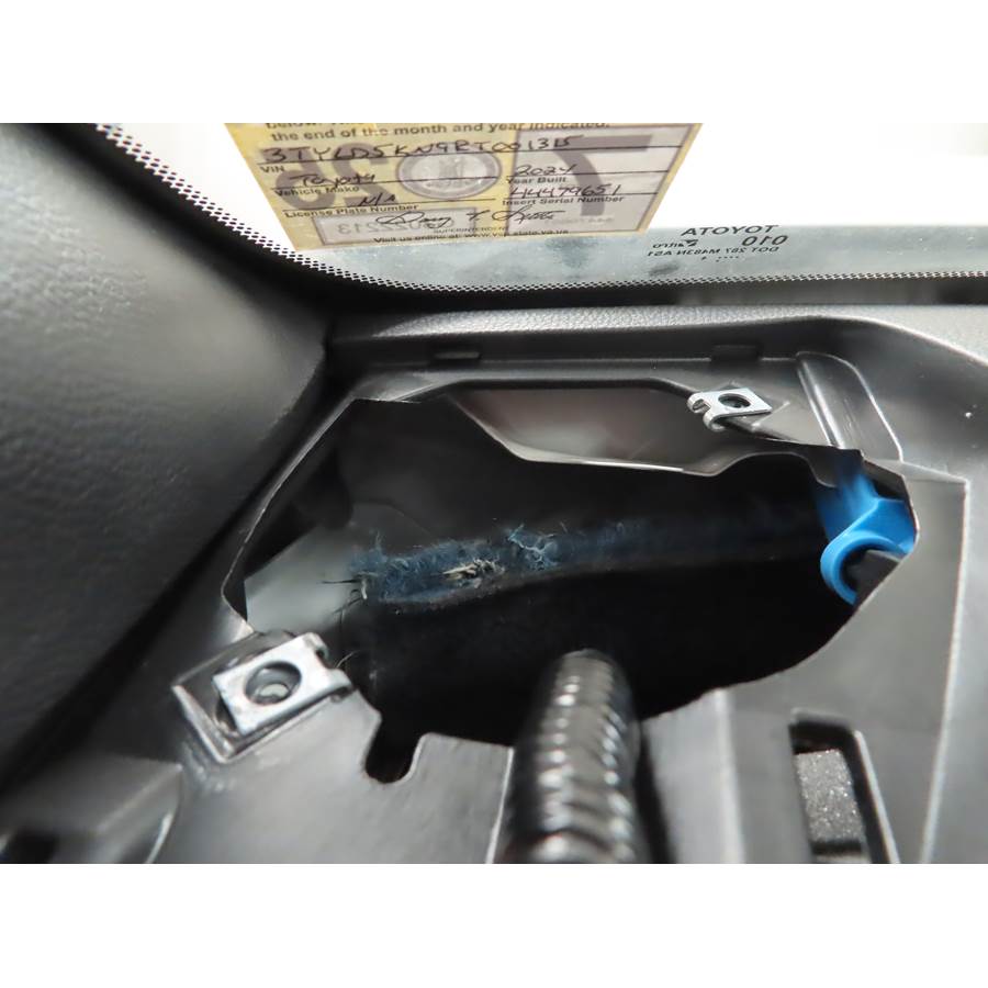 2024 Toyota Tacoma Dash speaker removed