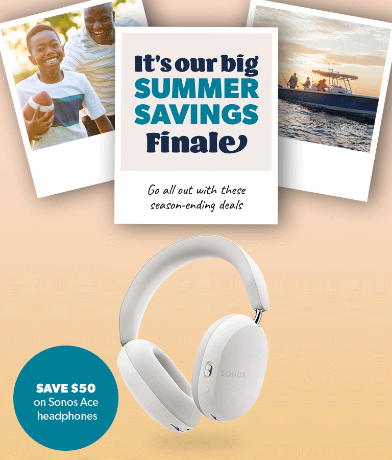 It's our big summer savings finale Go all out with these season-ending deals
Save up to $300 on select Klipsch powered speakers Save up to $1,000 on select turntables Save $44.99 on Sonos Ace headphones