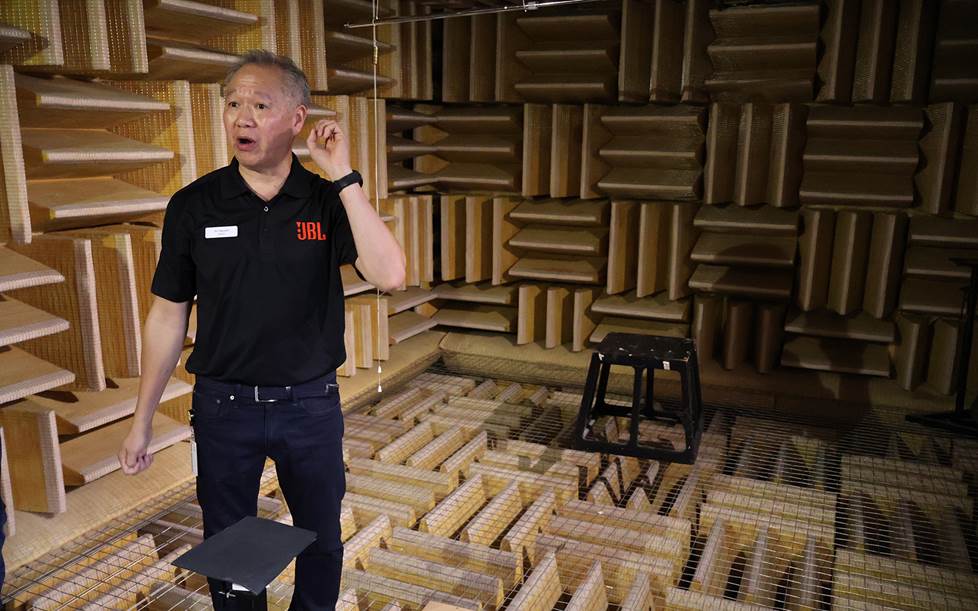 An Nguyen in anechoic chamber.