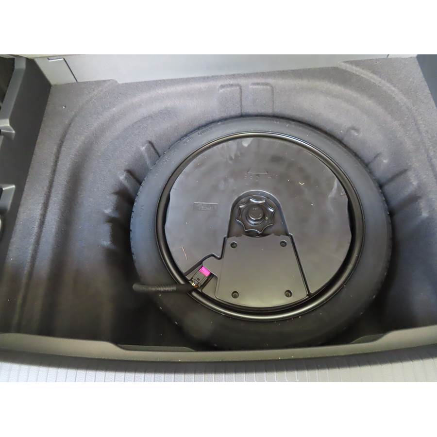 2015 Volkswagen Golf Sportwagen Under cargo floor speaker location