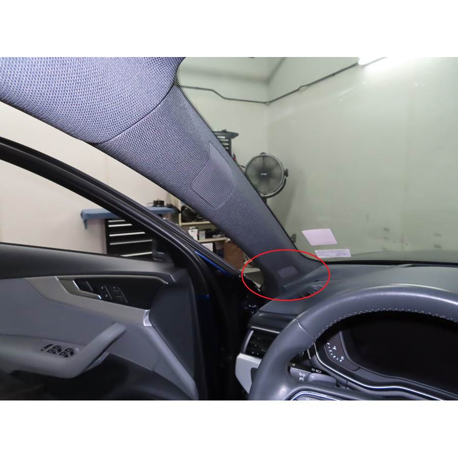 2025 Audi A4 Front pillar speaker location