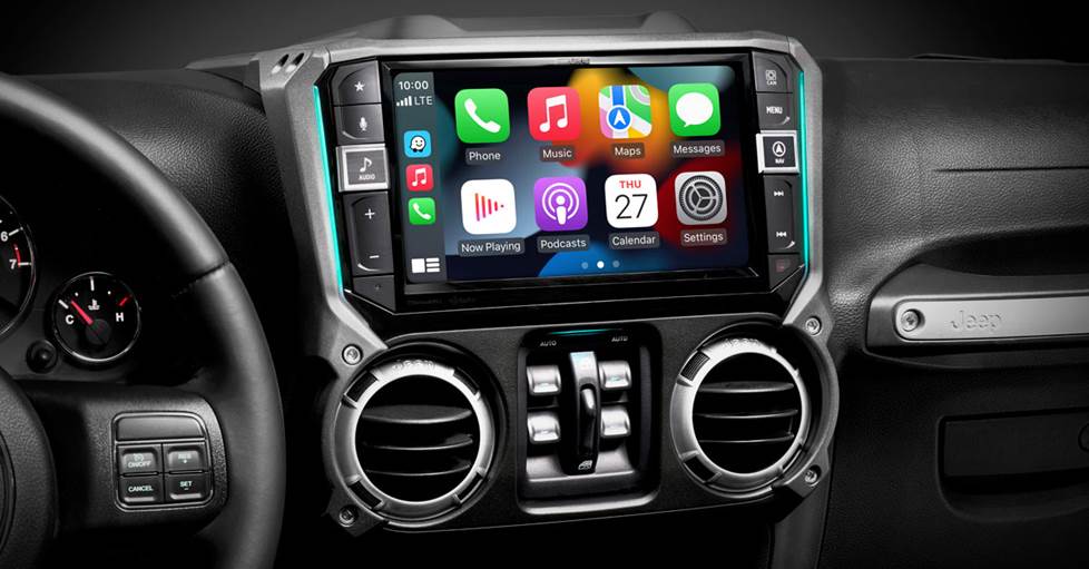 Alpine's i509-WRA-JK beautifies the dash of most 2011-2018 Wrangler JKs with a big screen and easy-to-use buttons.