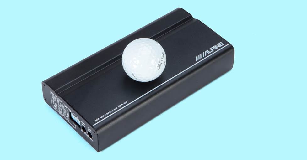 Alpine KTA-450 with golf ball