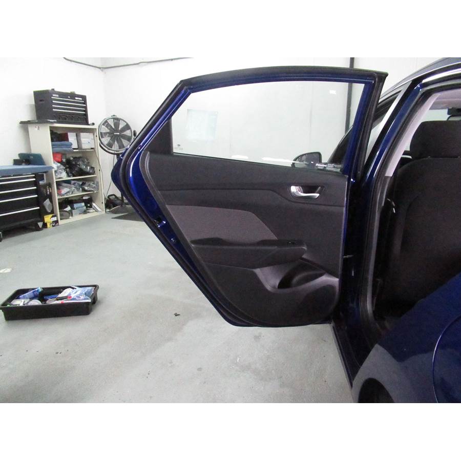 2022 Hyundai Accent Rear door speaker location