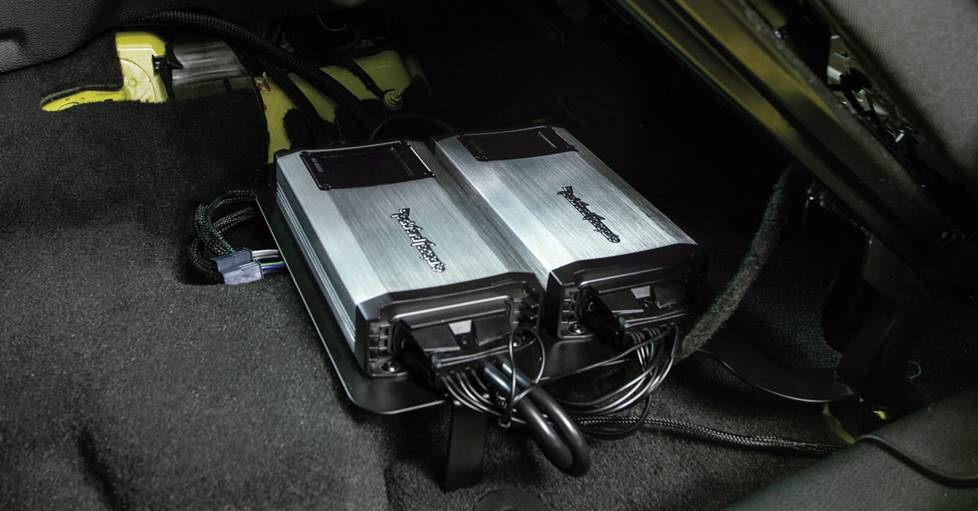 The amps installed.