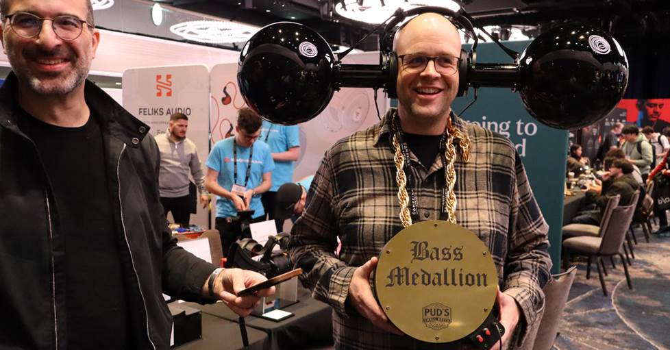 Jeff wearing Ol Thumpy headphones