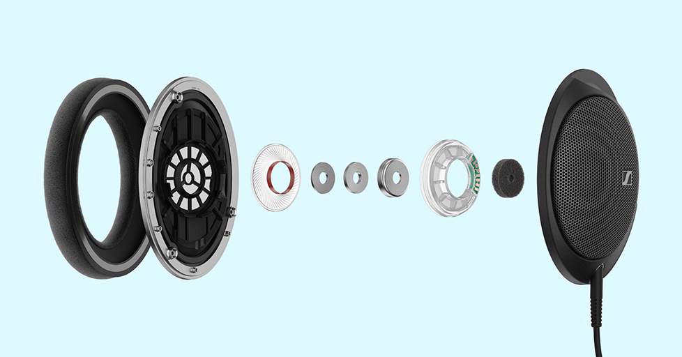 Sennheiser HD 550 headphones exploded driver view