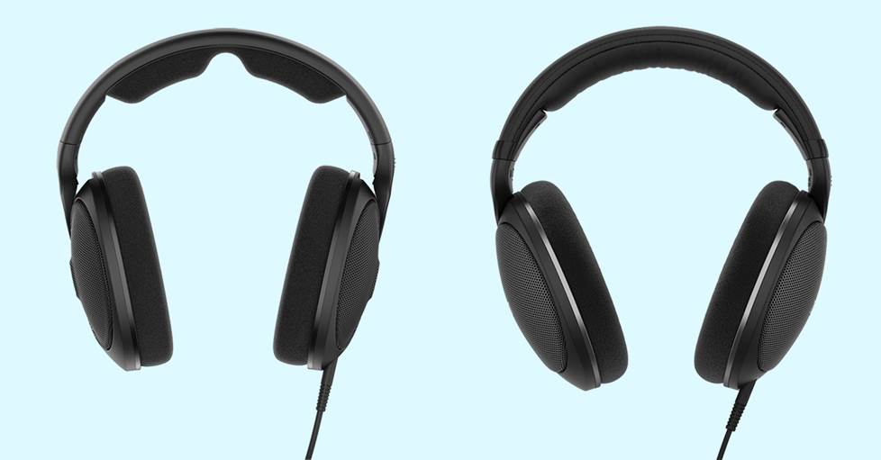 Sennheiser HD 560S headphones next to Sennheiser HD 550 headphones
