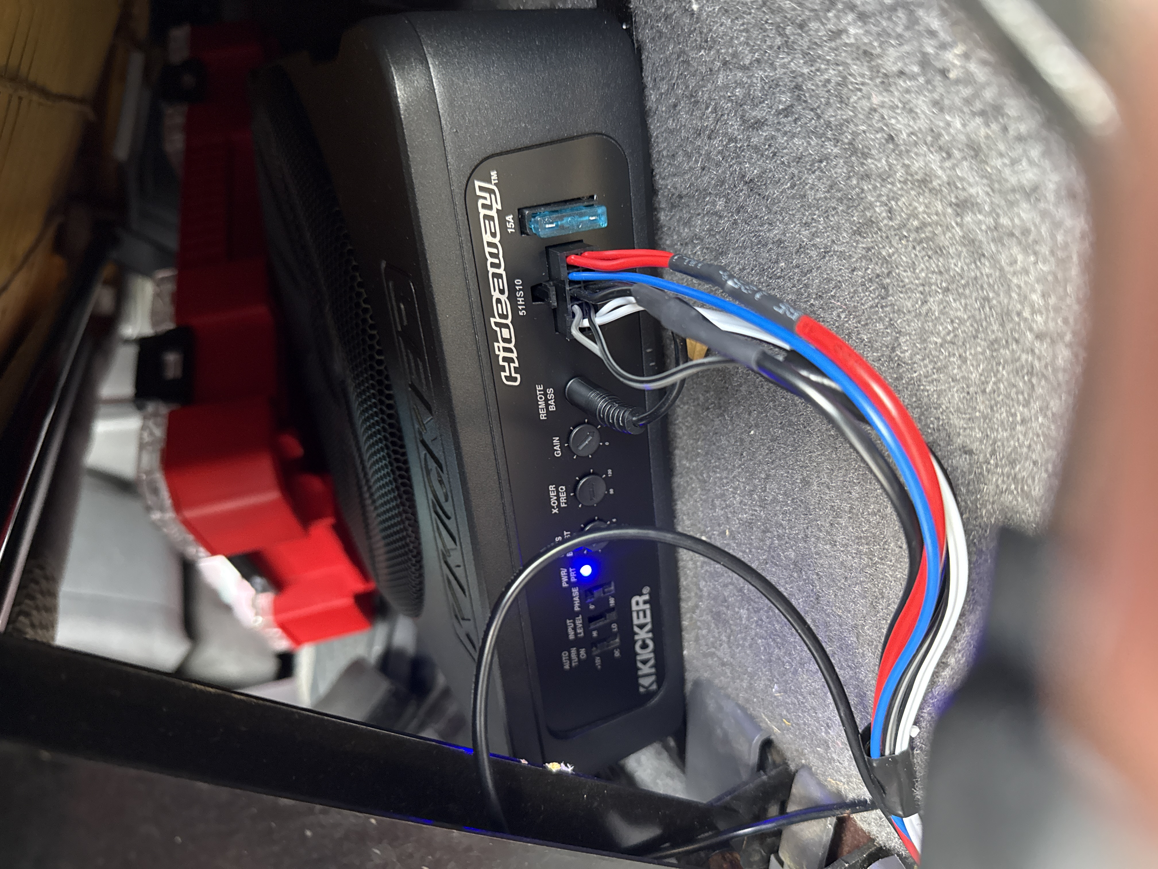 KICKER 51HS10 Hideaway Powered Subwoofer – 10" Under-Seat Car Sub, 180W RMS, Compact (Renewed)