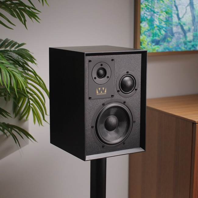 Wharfedale Super Denton (Black Oak) Vintage-style bookshelf