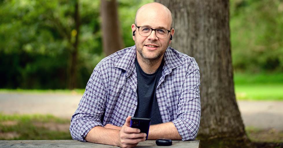 Jeff with Bose QC Ultra 2 earbuds