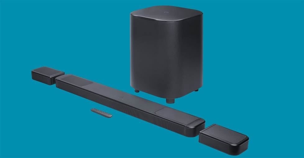 JBL Bar 1300 MK 2 sound bar with wireless rear speakers and subwoofer