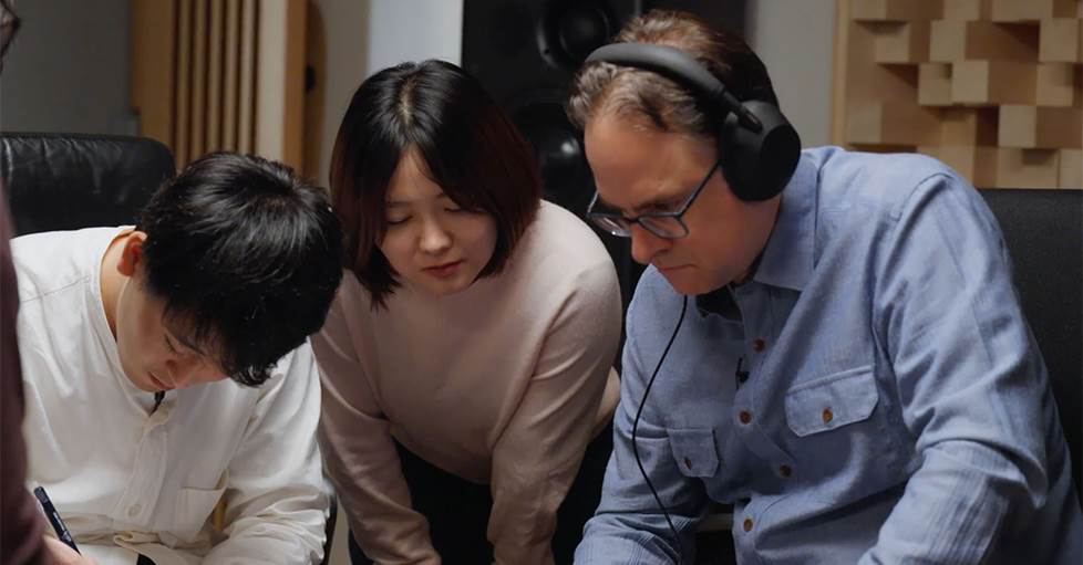 Mio working with mastering engineer