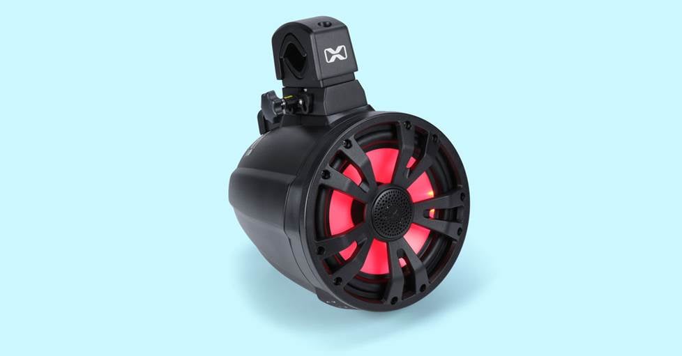 SoundExtreme Tower Speakers Battery-powered 8" marine tower speakers with Bluetooth® and LEDs