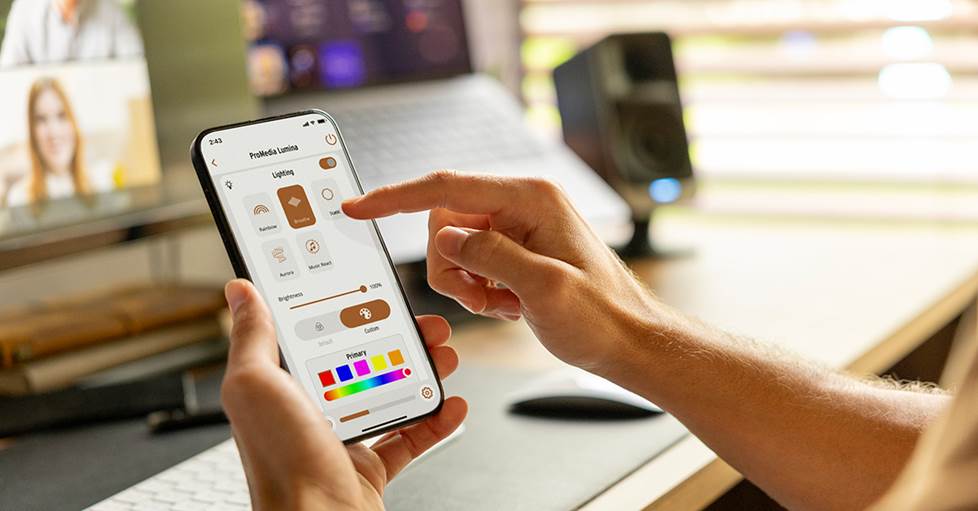 Klipsch ProMedia Lumina mobile app.